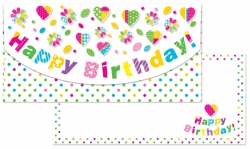 Dárková obálka na peníze nebo poukázky - č. 21812 DO Happy Birthday 